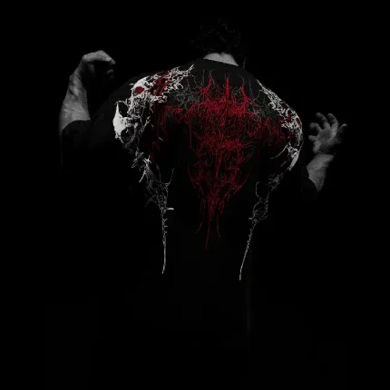 Breathedivinity Bone Splitter Oversized T Shirt [HEAVENLY RED] (1)